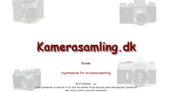 Desktop Screenshot of kamerasamling.dk